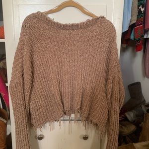 NWT chenille cropped sweater